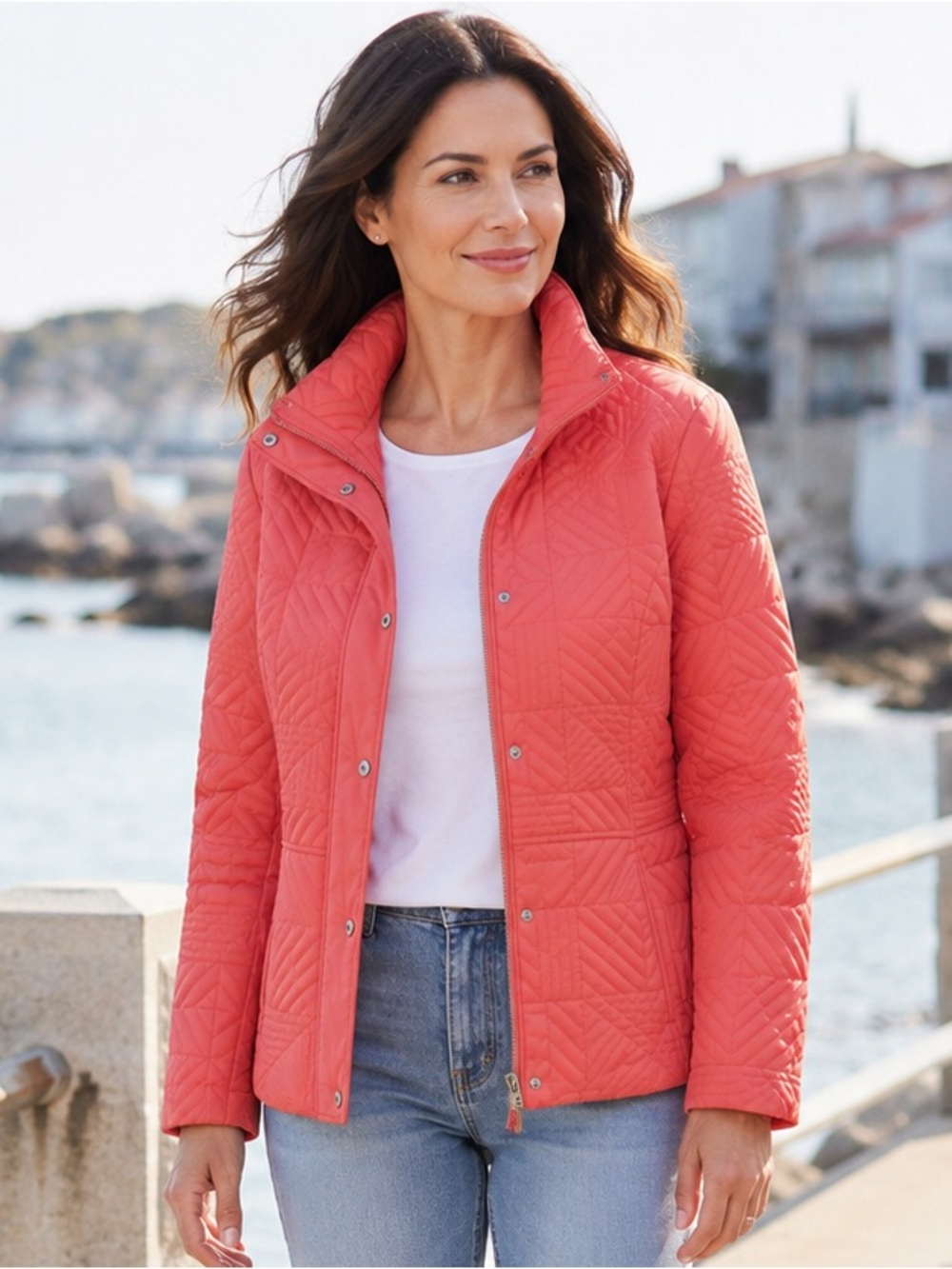 Weatherproof XL Coral Quilted Lightweight Jacket Packable Puffer